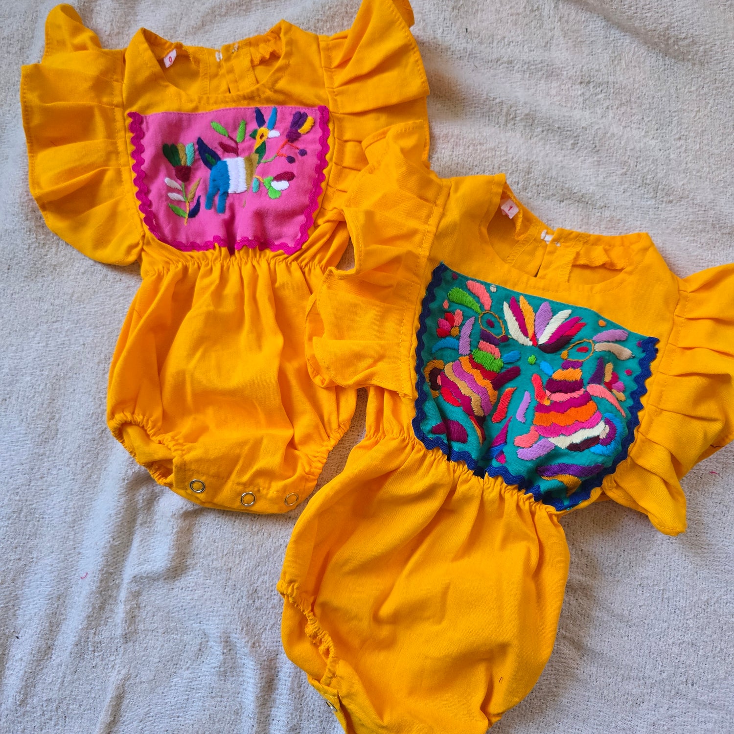 Mexican Hand Embroidered Toddler Romper (12-18M Only)