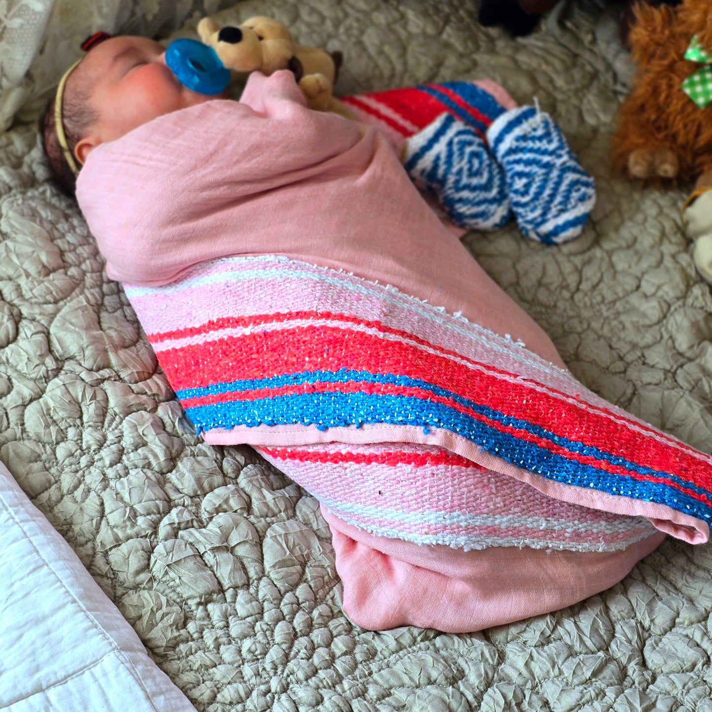 Sarape Swaddle & Mittens Set