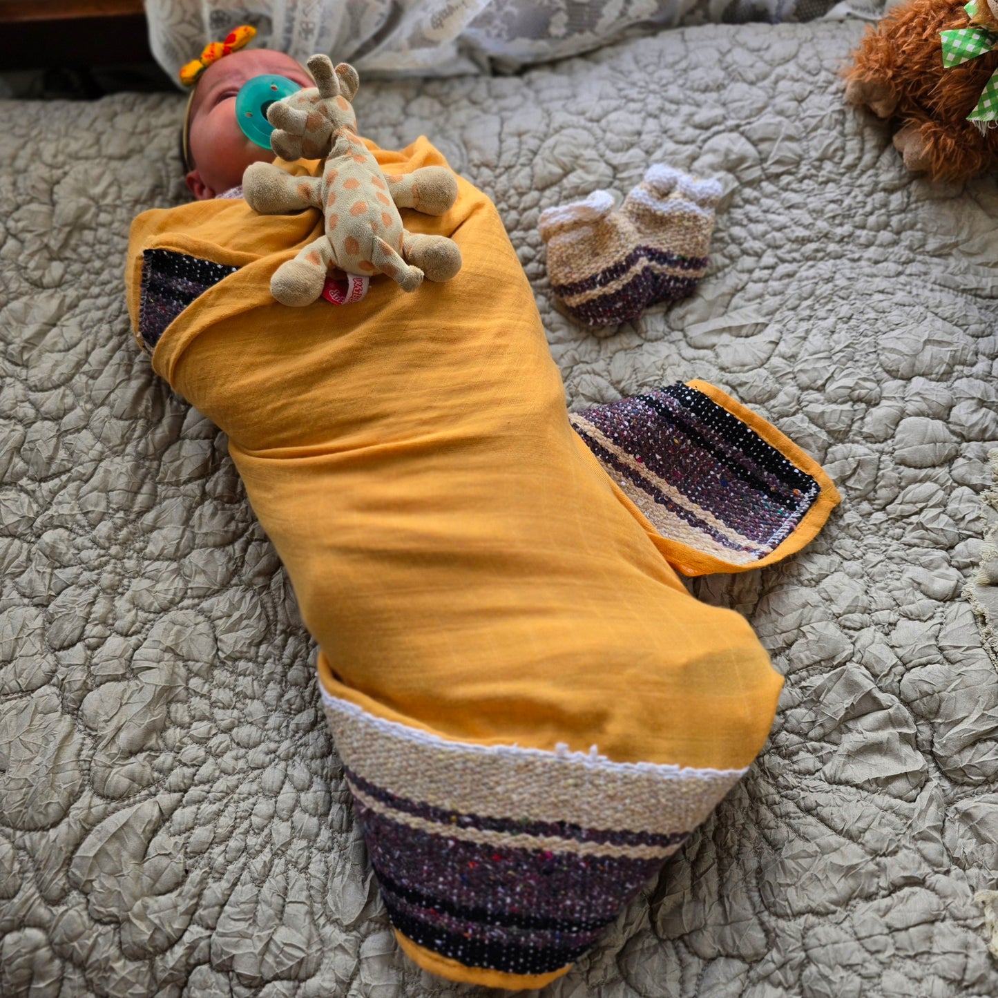 Sarape Swaddle & Mittens Set
