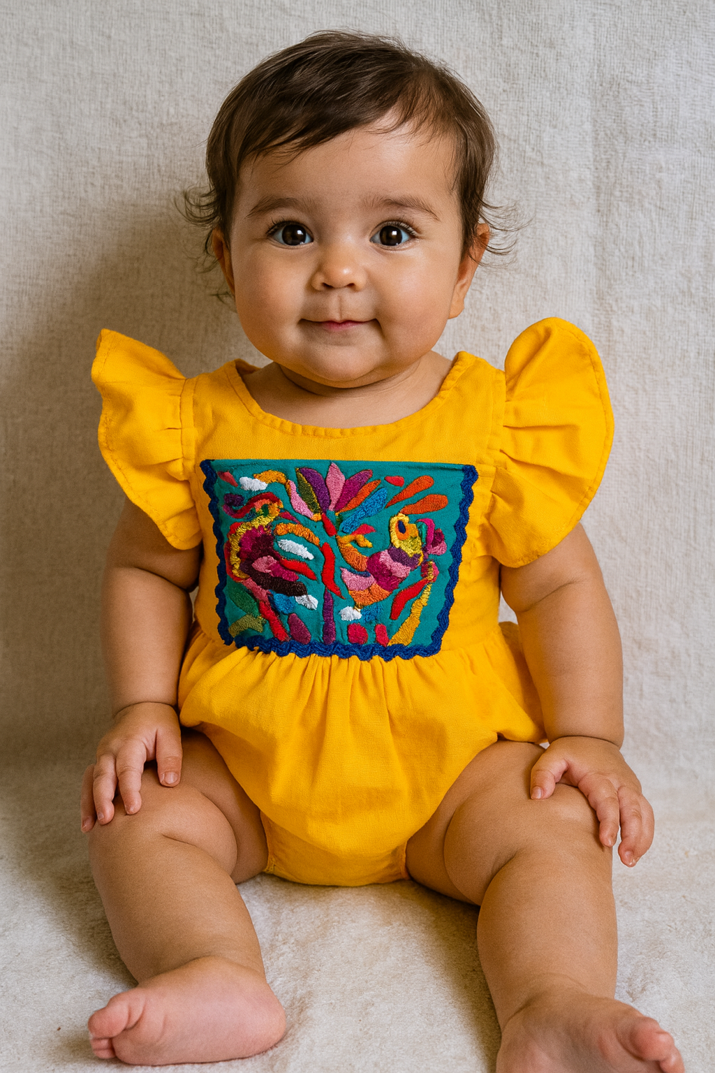 Mexican Hand Embroidered Toddler Romper (12-18M Only)