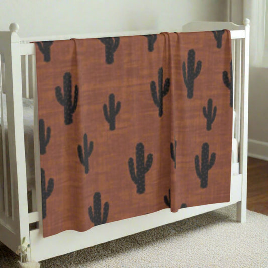 Baby Terracota Cactus Swaddle Blanket