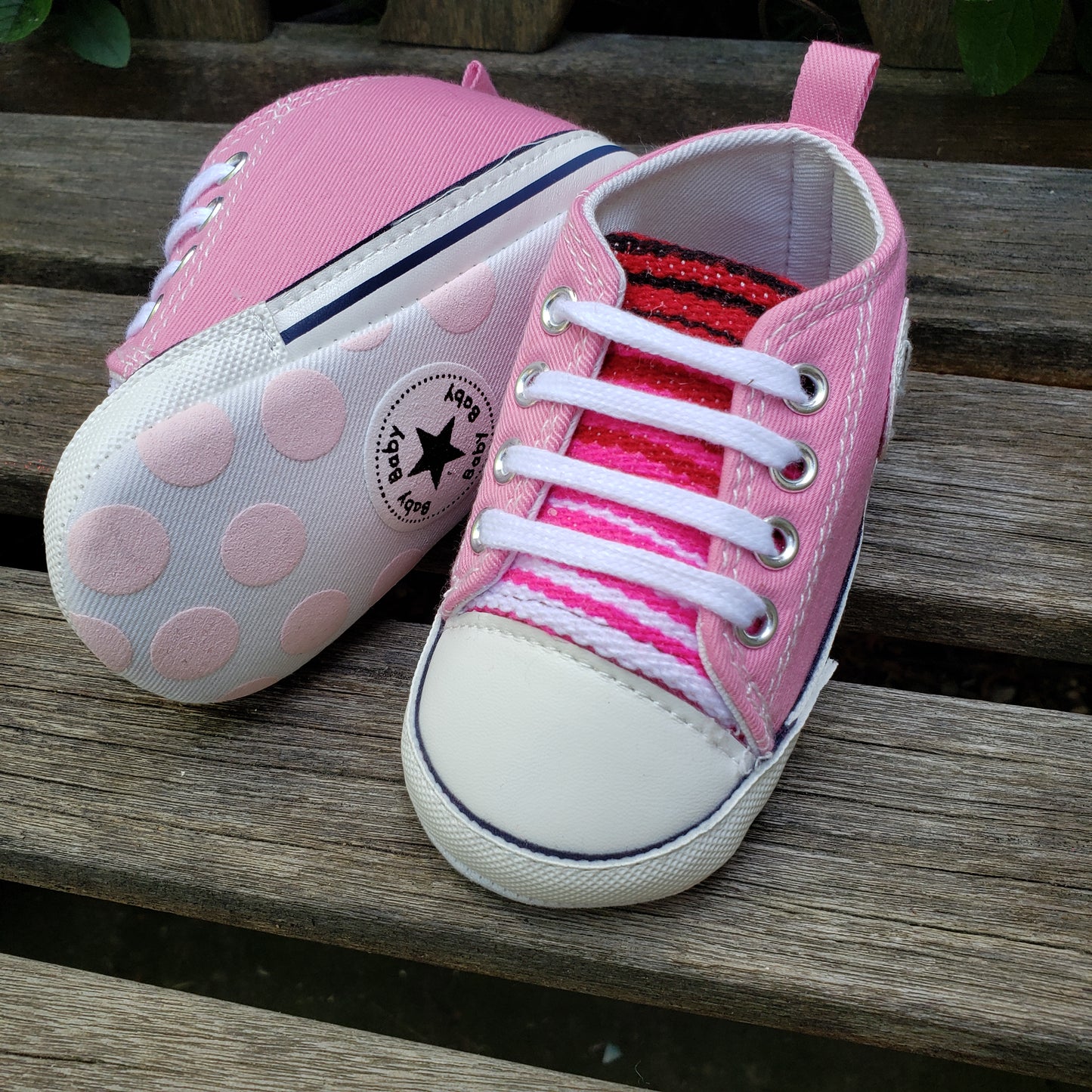 Baby's Pink & Red Sarape High Tops