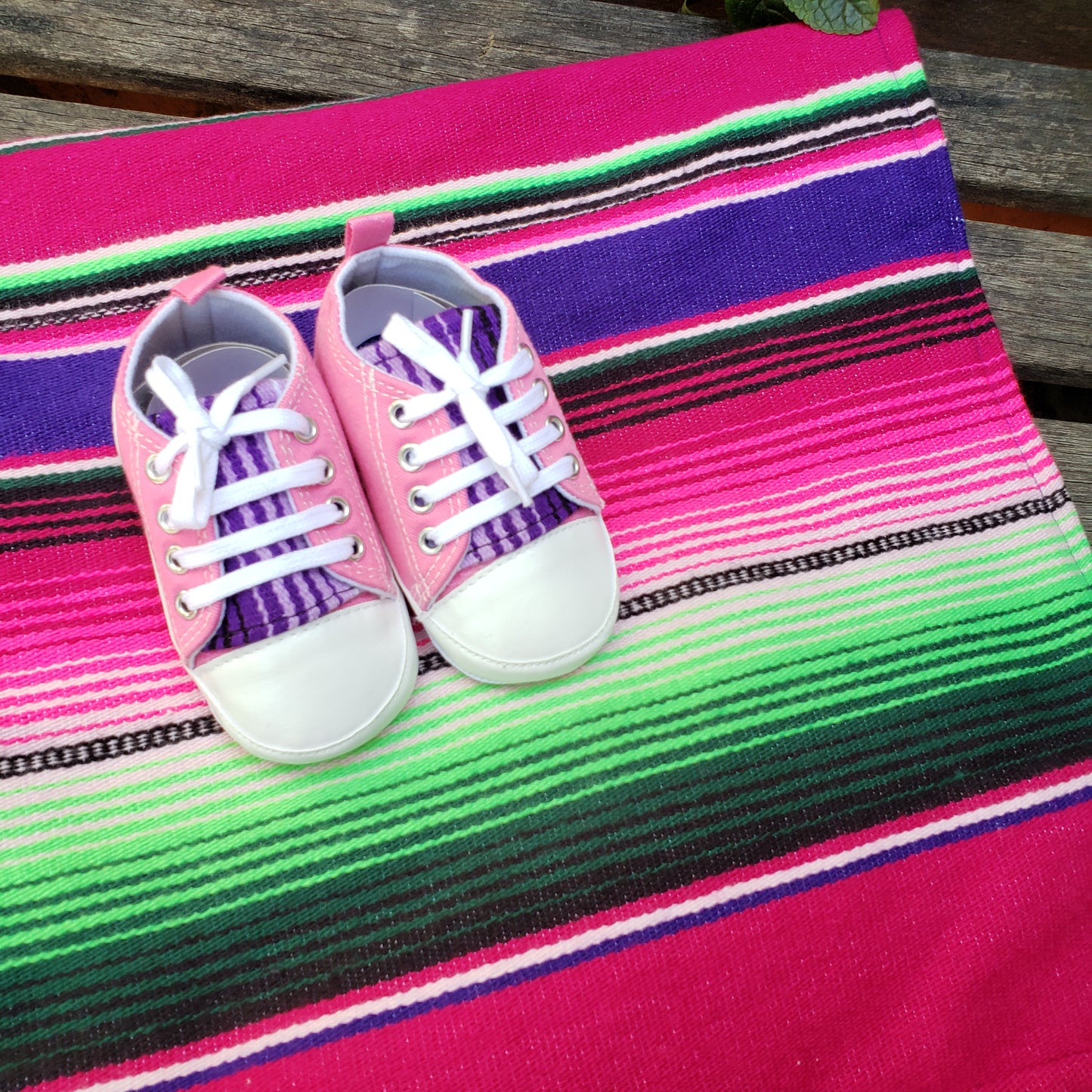 12-18M Pink/Purple Sarape High Tops