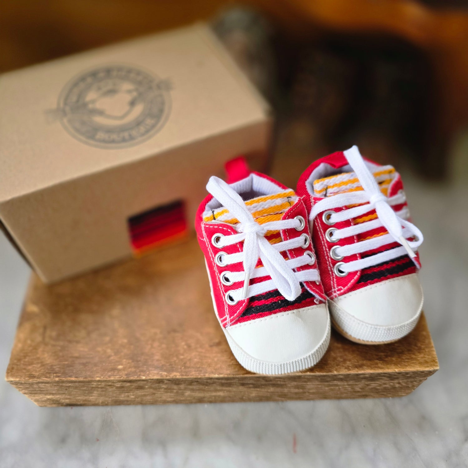 Baby's Red & Yellow Sarape High Tops