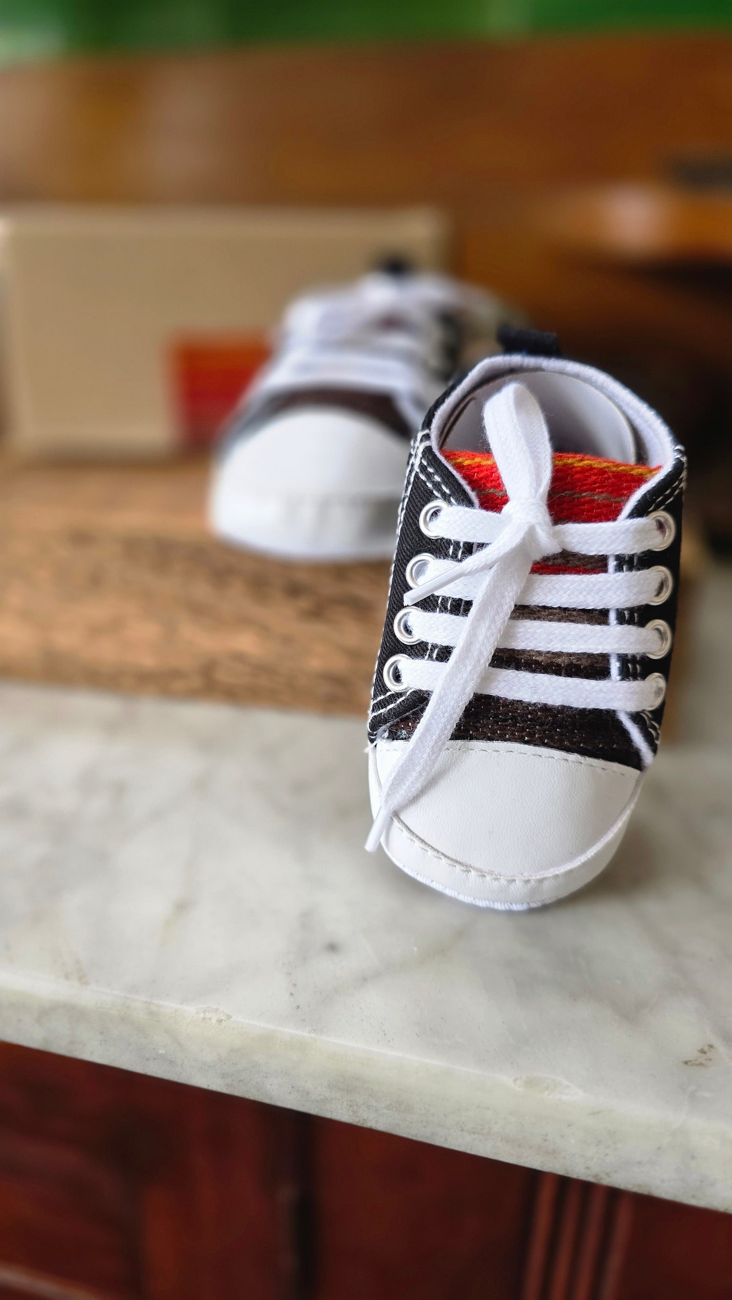Baby's Black & Brown Sarape High Tops