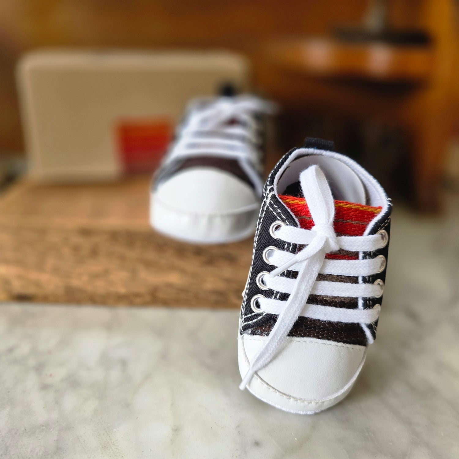 Baby's Black & Brown Sarape High Tops