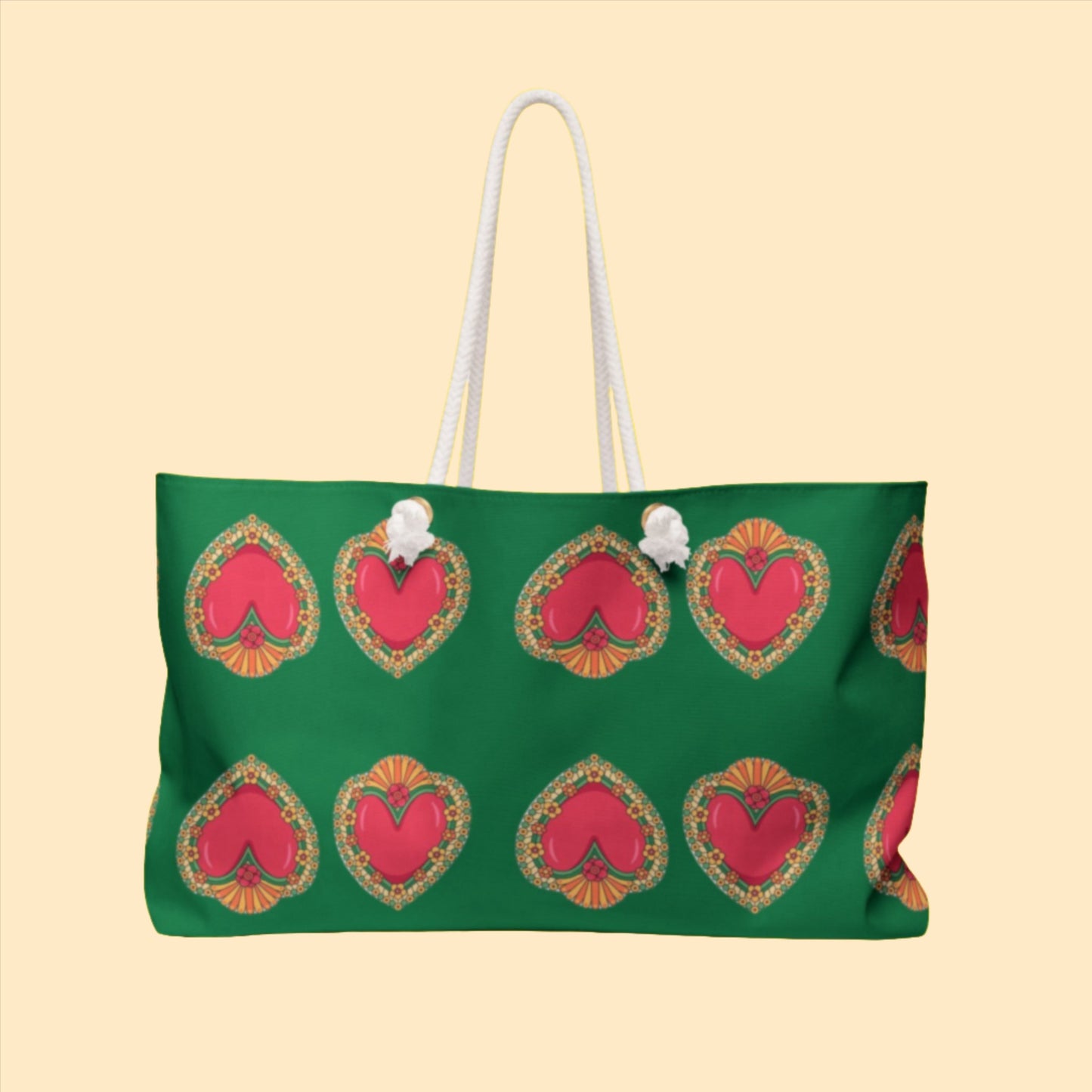 Sacred Hearts Weekender Bag/ Diaper Bag