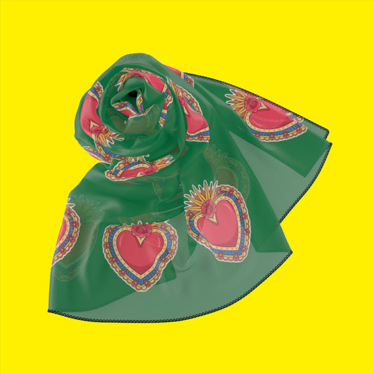 Women's Sacred Hearts Poly Scarf