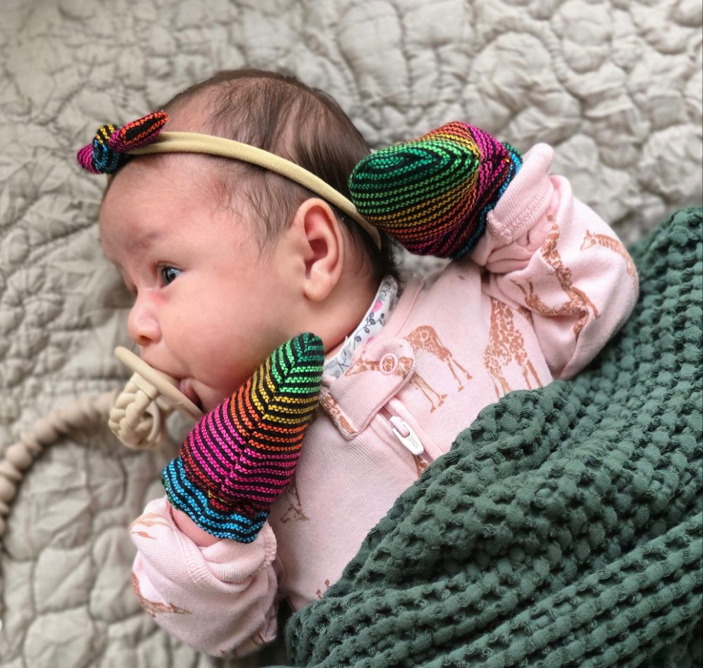 Mexican Baby Cambaya Mittens/Set