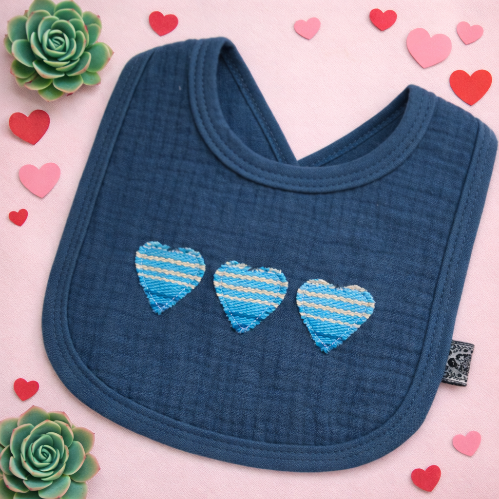 Sarape Hearts / Cotton Bib