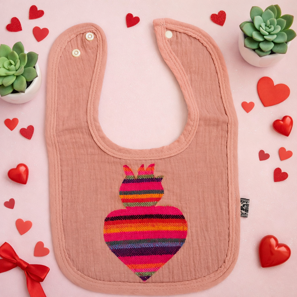Cambaya Sacred Heart / Cotton Bib
