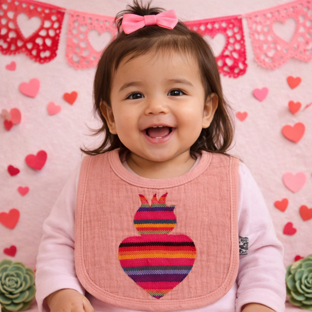 Cambaya Sacred Heart / Cotton Bib