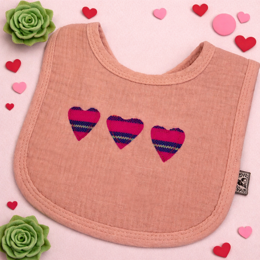 Sarape Hearts / Cotton Bib