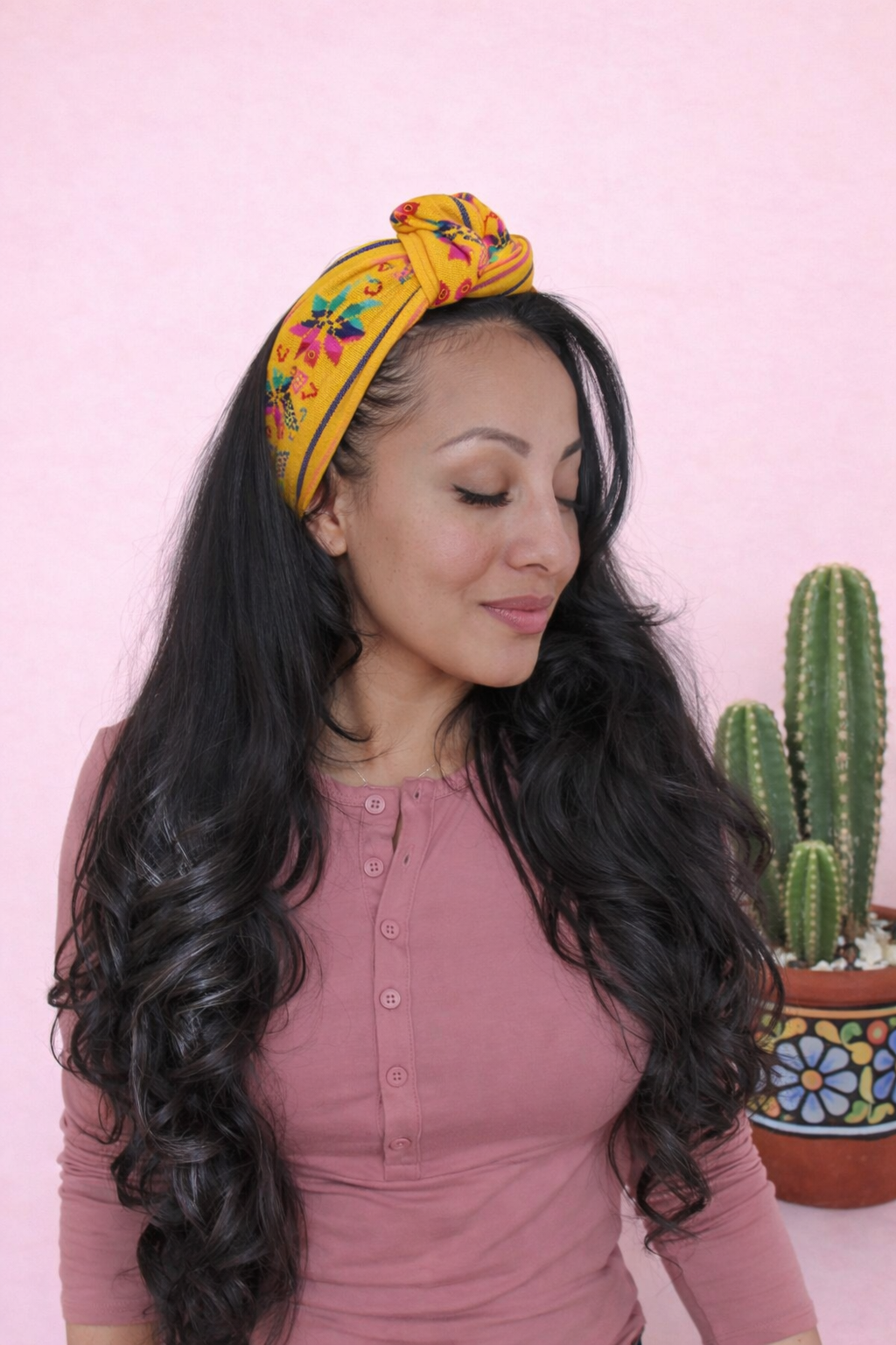 Cambaya Headwrap Yellow and Purple