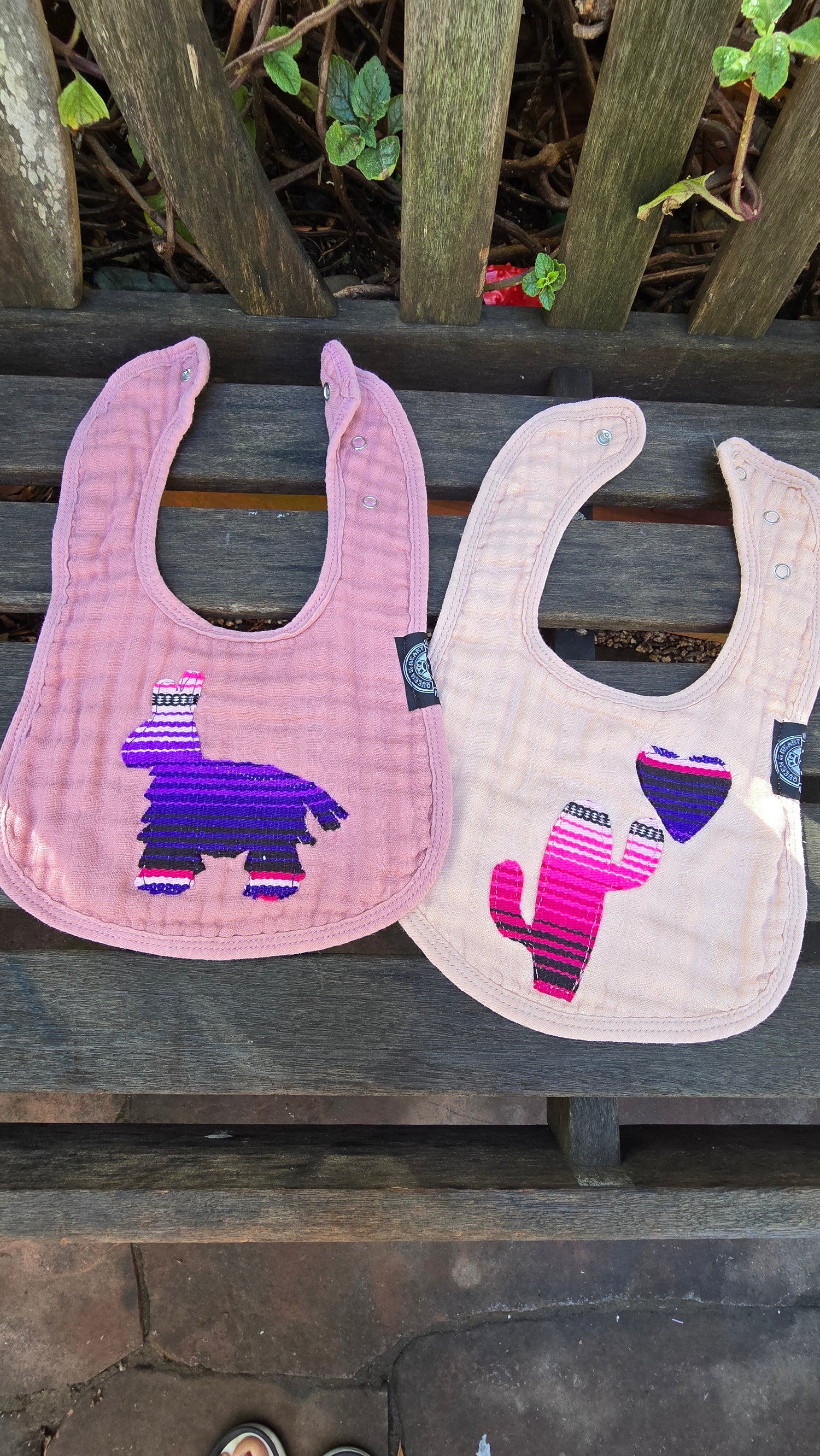Pinata and Cactus Bibs Set
