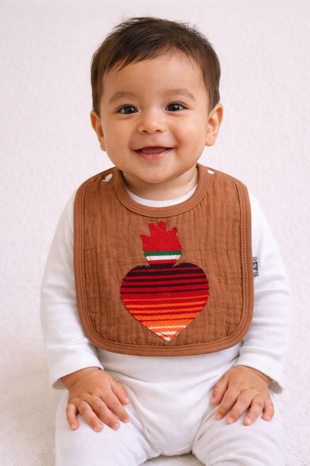 Sarape Sacred Heart / Cotton Bib