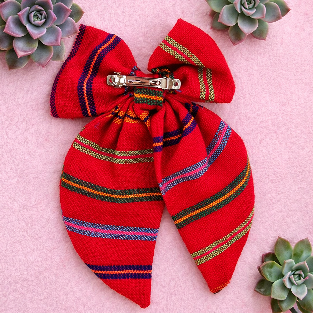 Cambaya Ribbon Bow Red