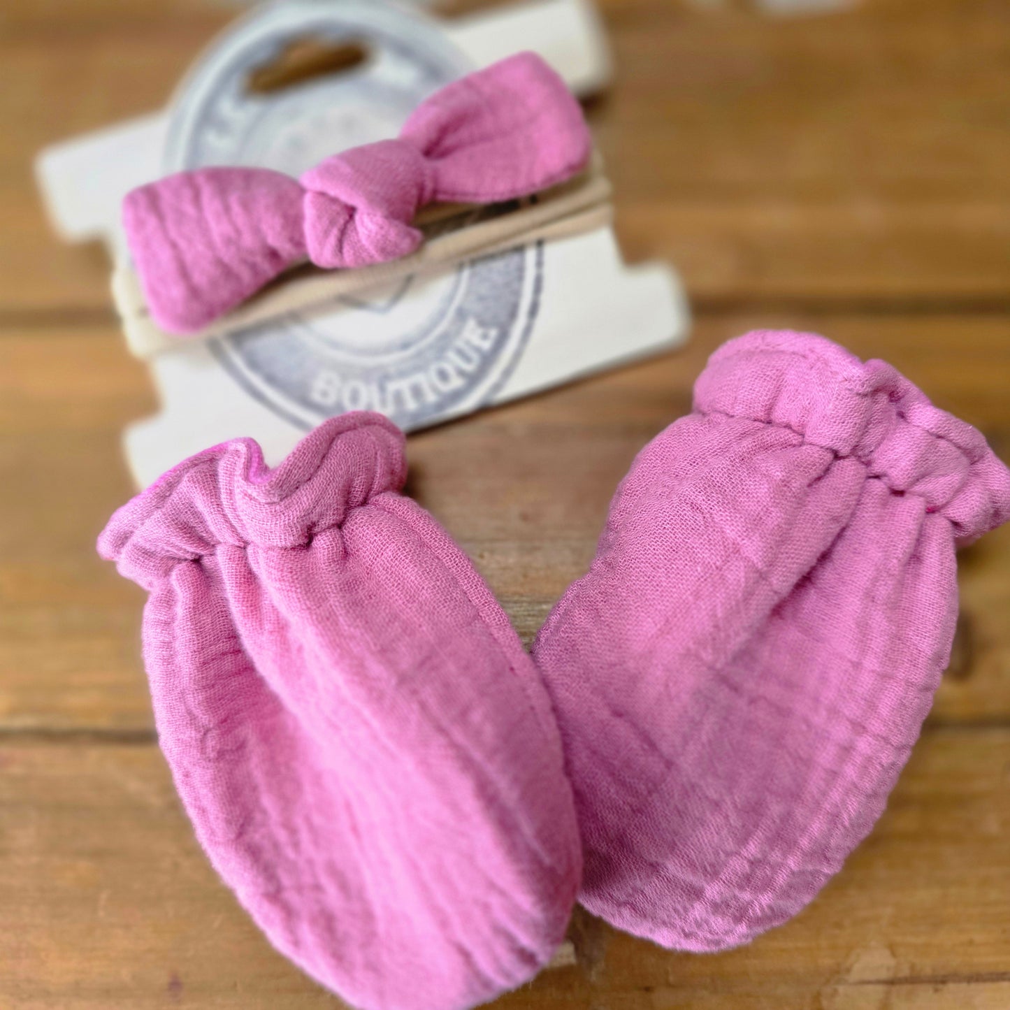 Linen Mittens + Headband