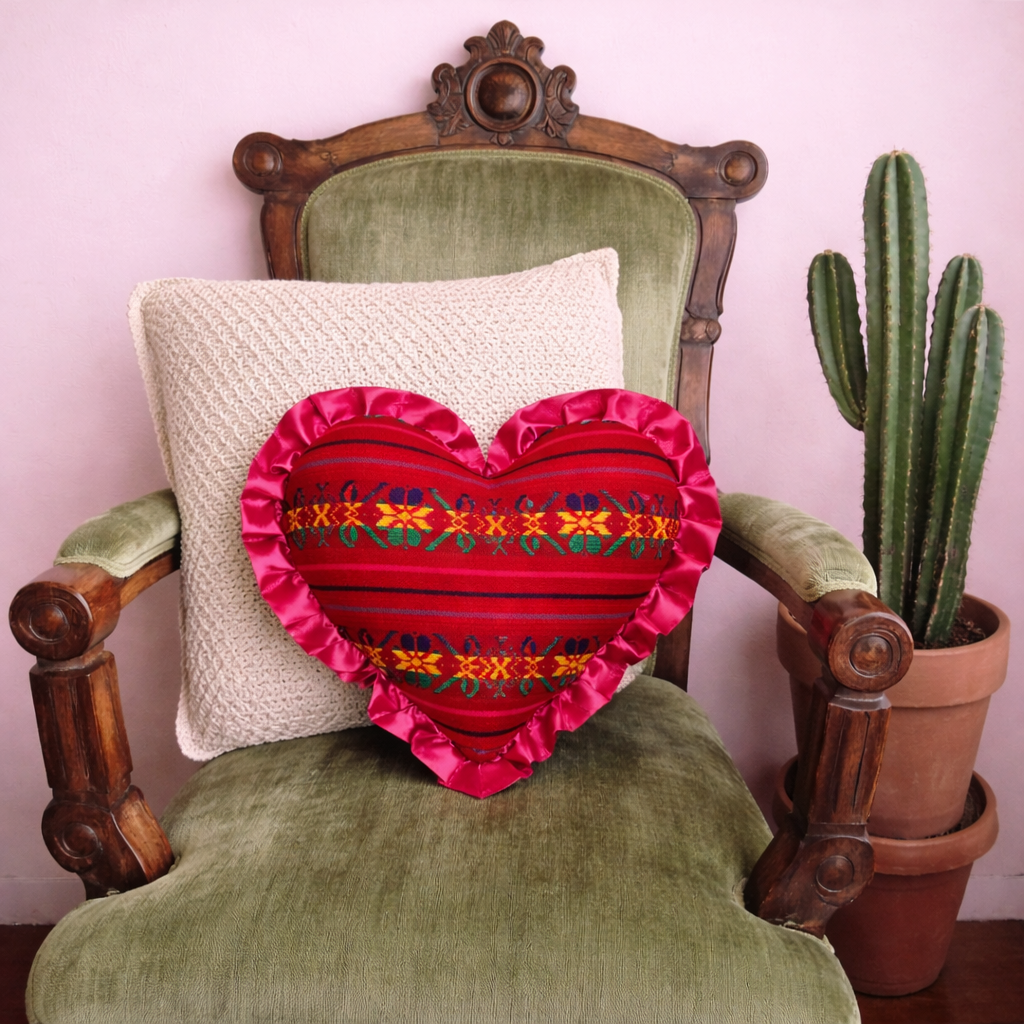 Red Cambaya Heart Pillow Valentines Day