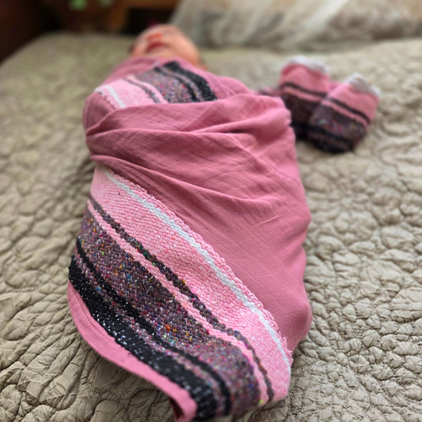 Sarape Swaddle & Mittens Set