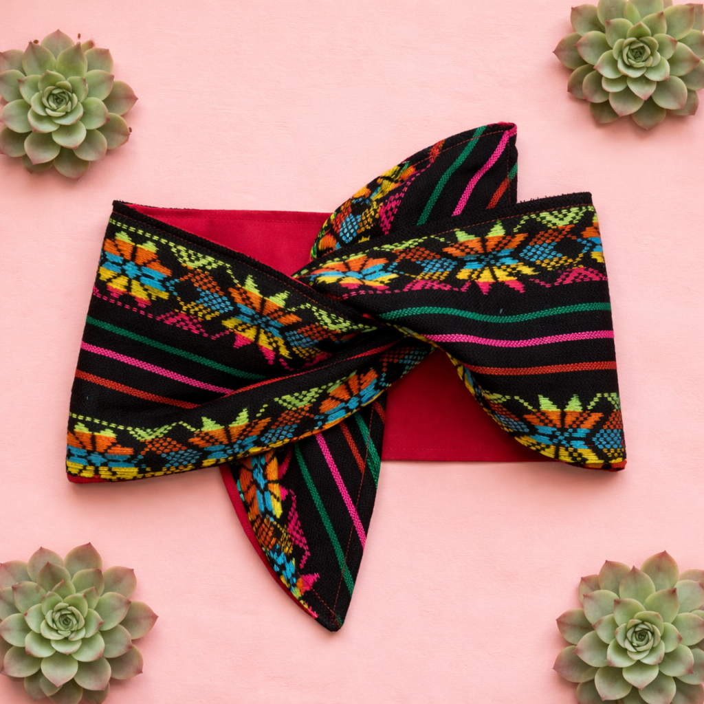 Cambaya Headwrap Black/ Red