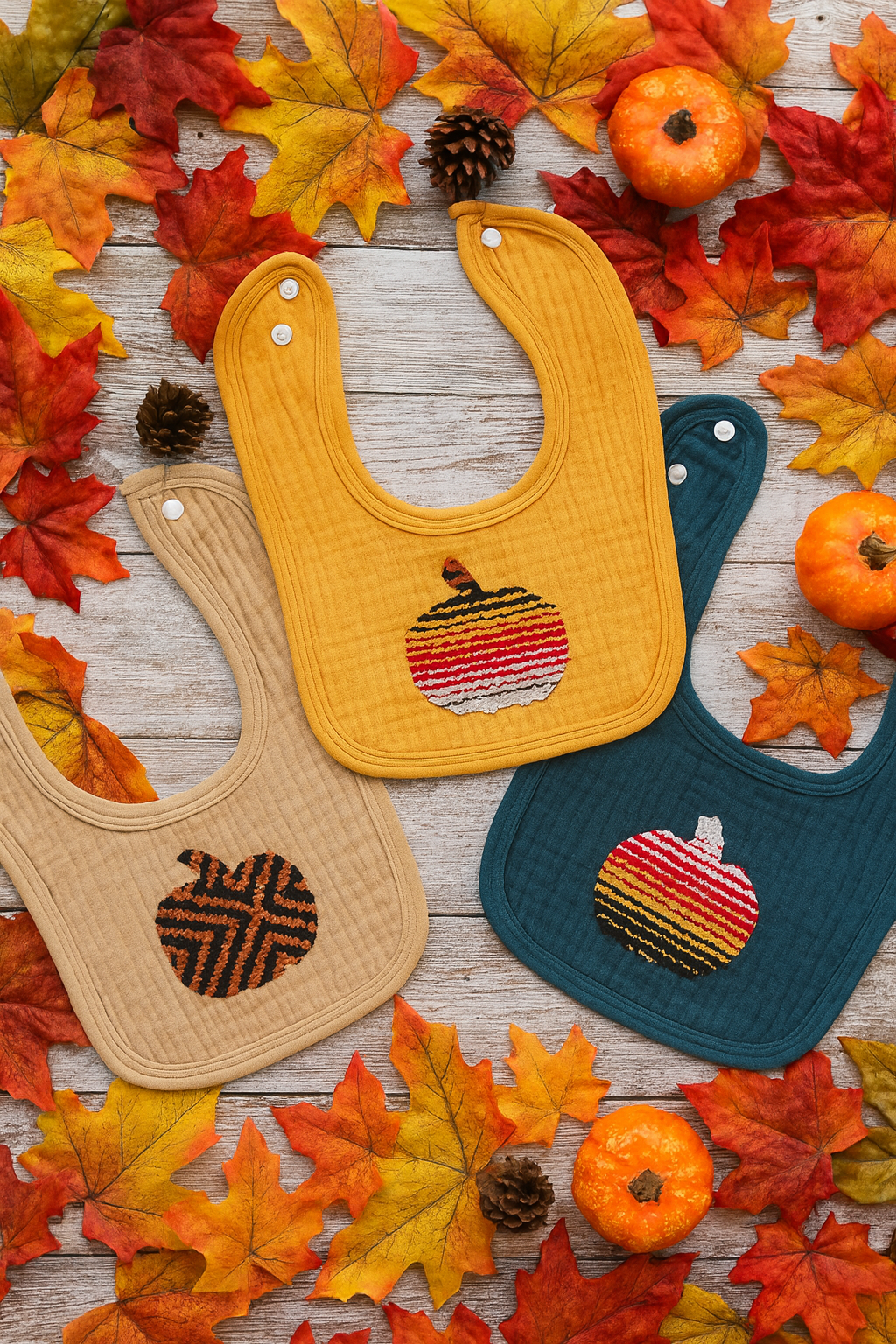 Cotton Pumpkin Bib Baby to Toddler