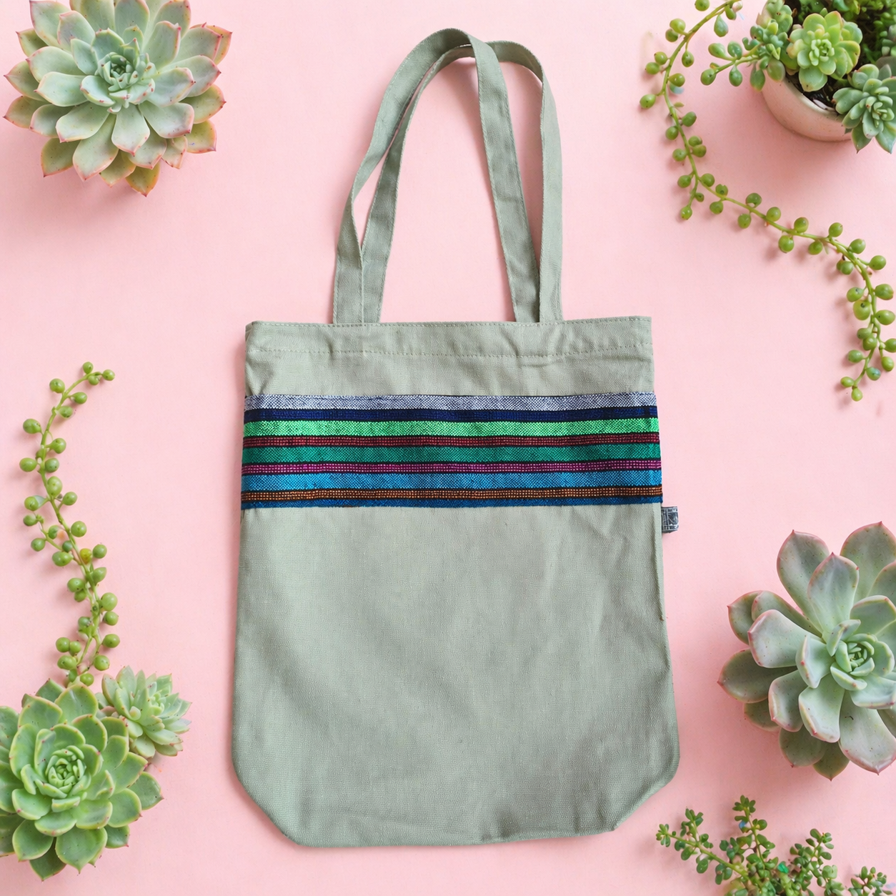 Canvas & Cambaya Bucket Tote Bags