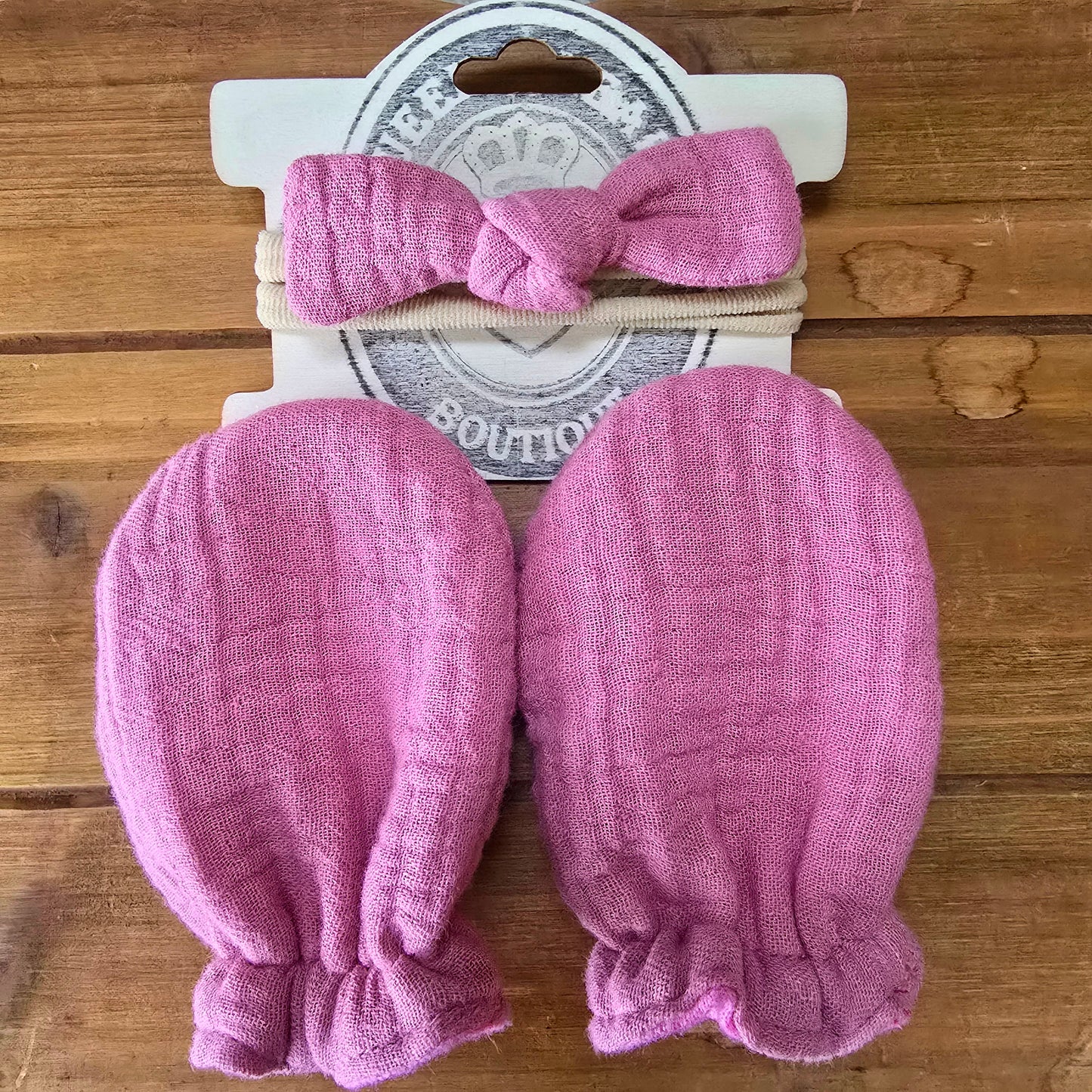 Linen Mittens + Headband