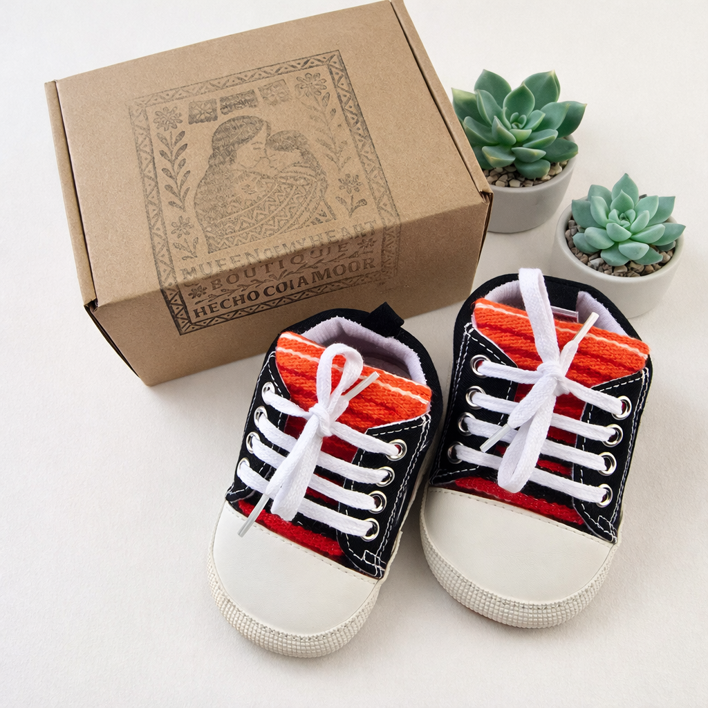 Baby's Black & Red Sarape High Tops