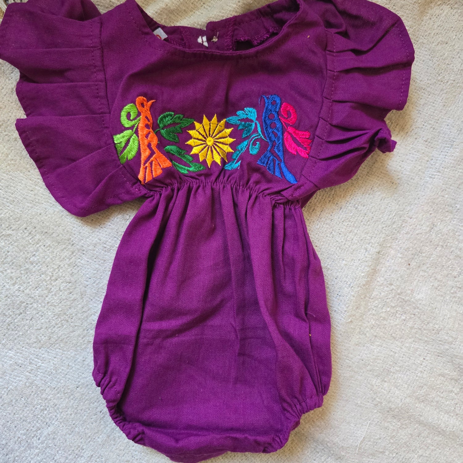 Mexican Embroidered Toddler Romper