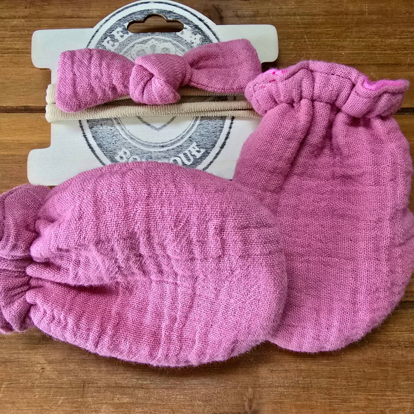 Linen Mittens + Headband