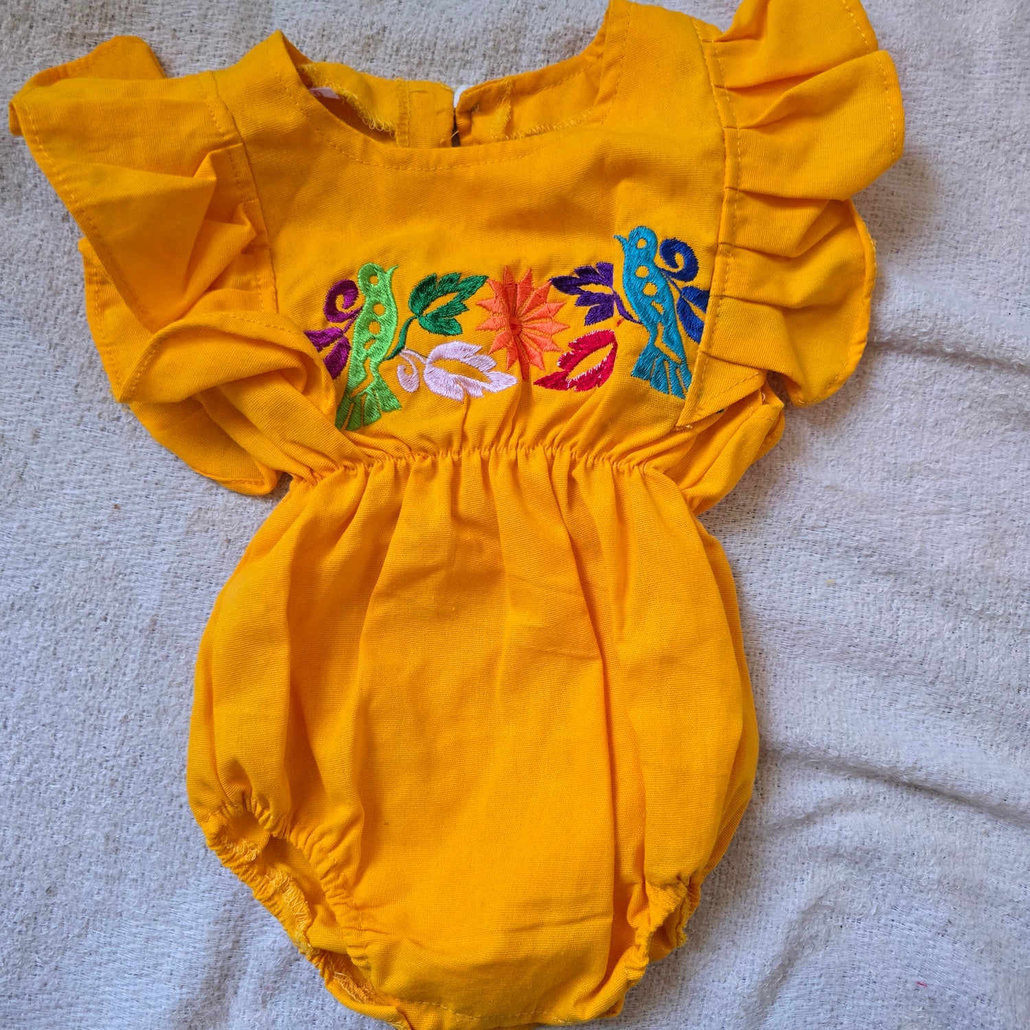 Mexican Embroidered Toddler Romper