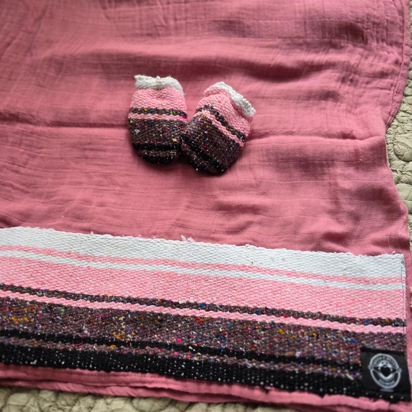 Sarape Swaddle & Mittens Set