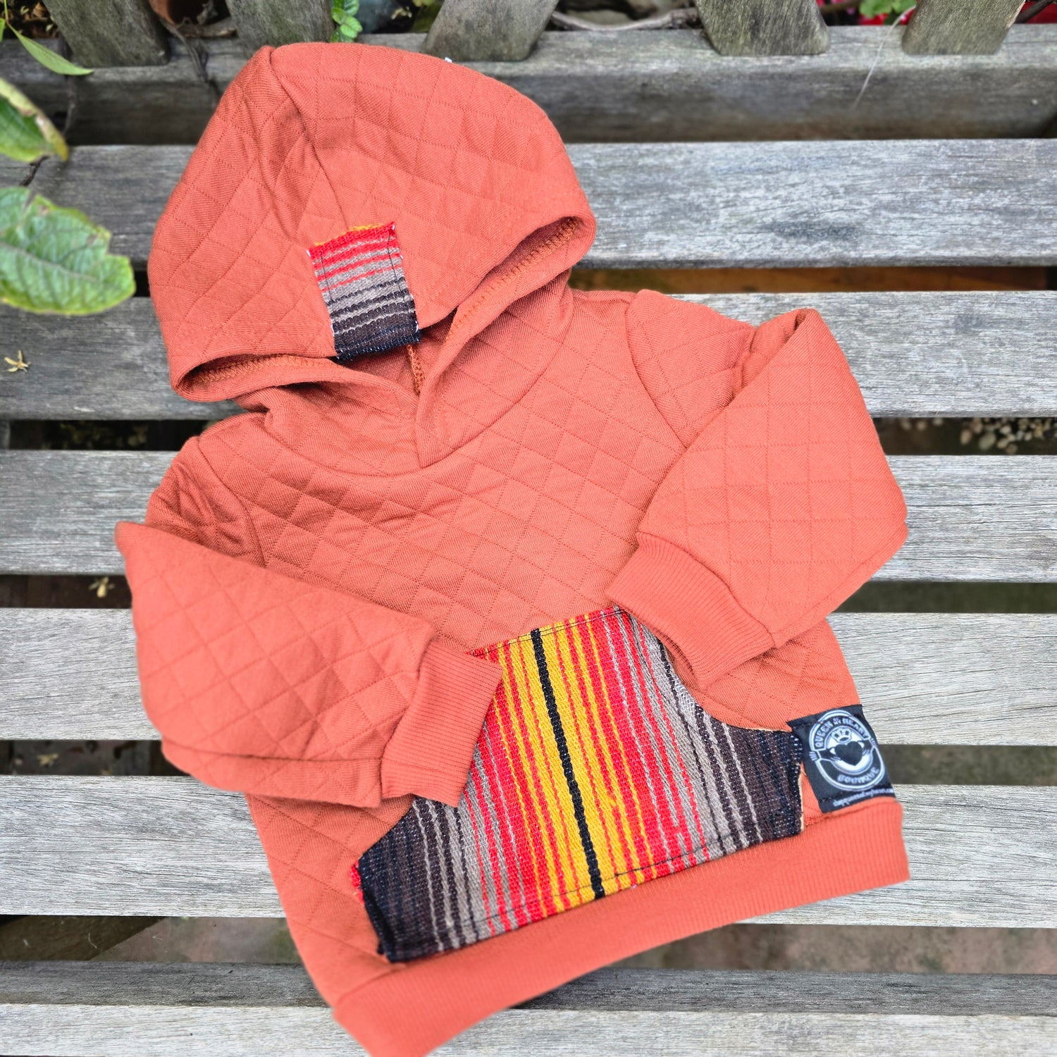 Burnt Orange Sarape Hoodie