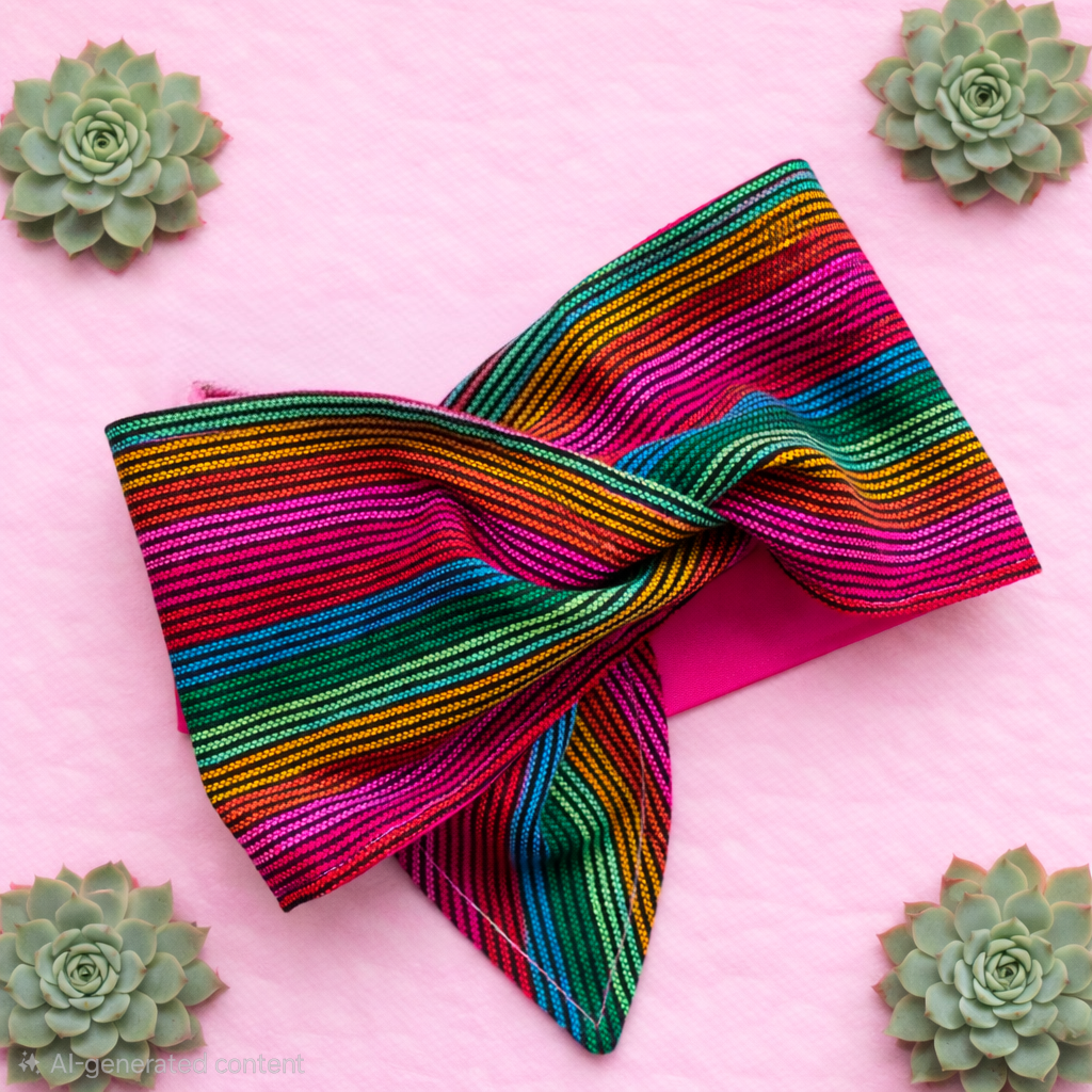 Cambaya Headwrap Rainbow Striped