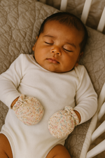“Handwoven baby mittens handmade for babies baby gloves baby cotton mittens