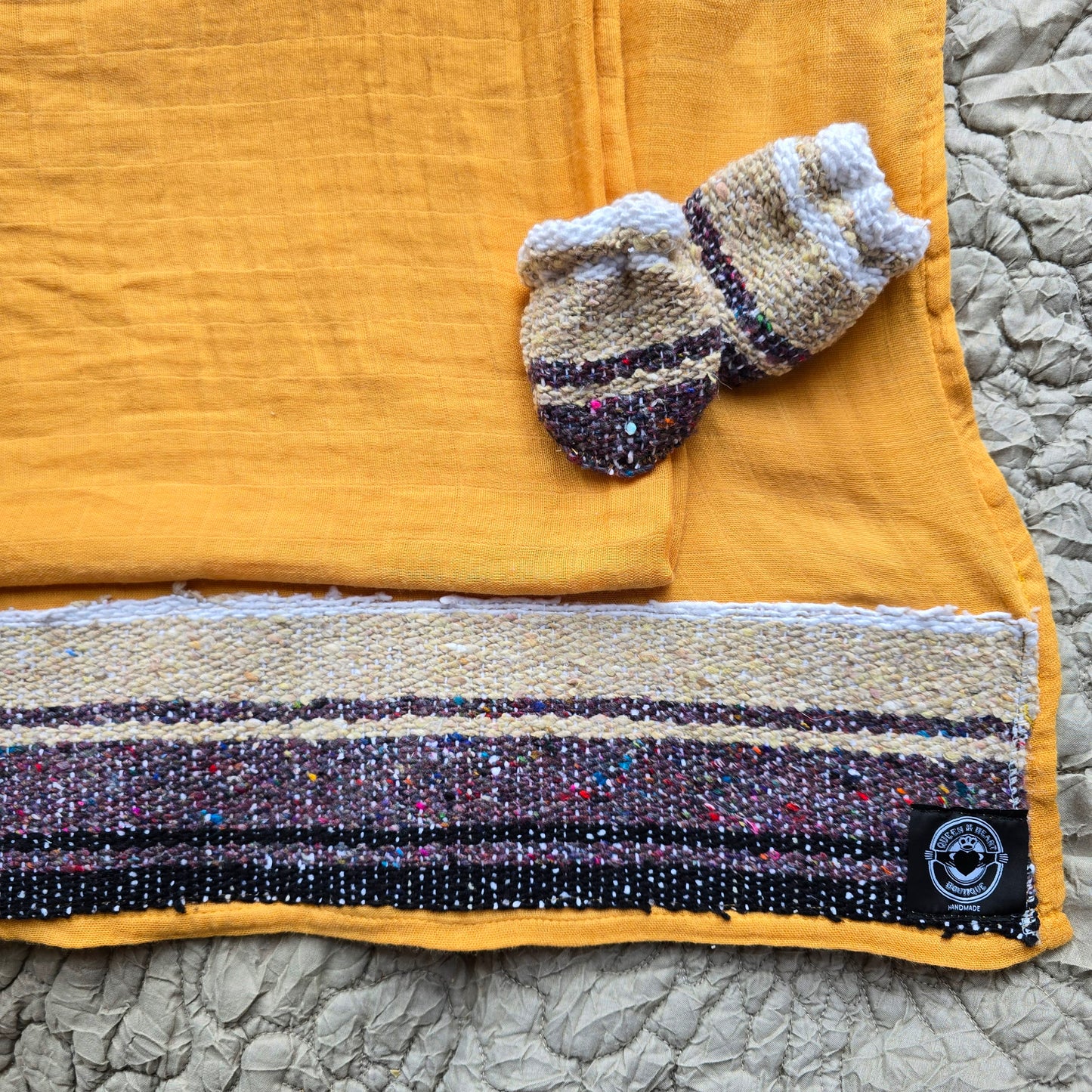 Sarape Swaddle & Mittens Set
