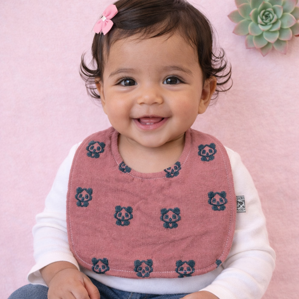 Loom Weaved 100% Cotton Bib Dusty Blue