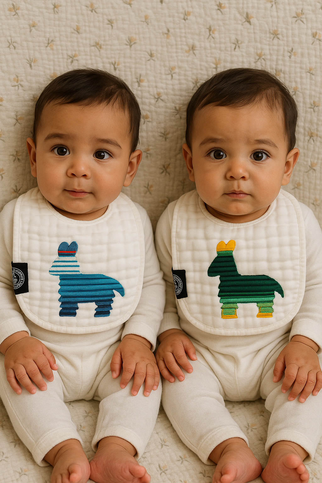 Green & Blue Piñata Bib Baby to Toddler