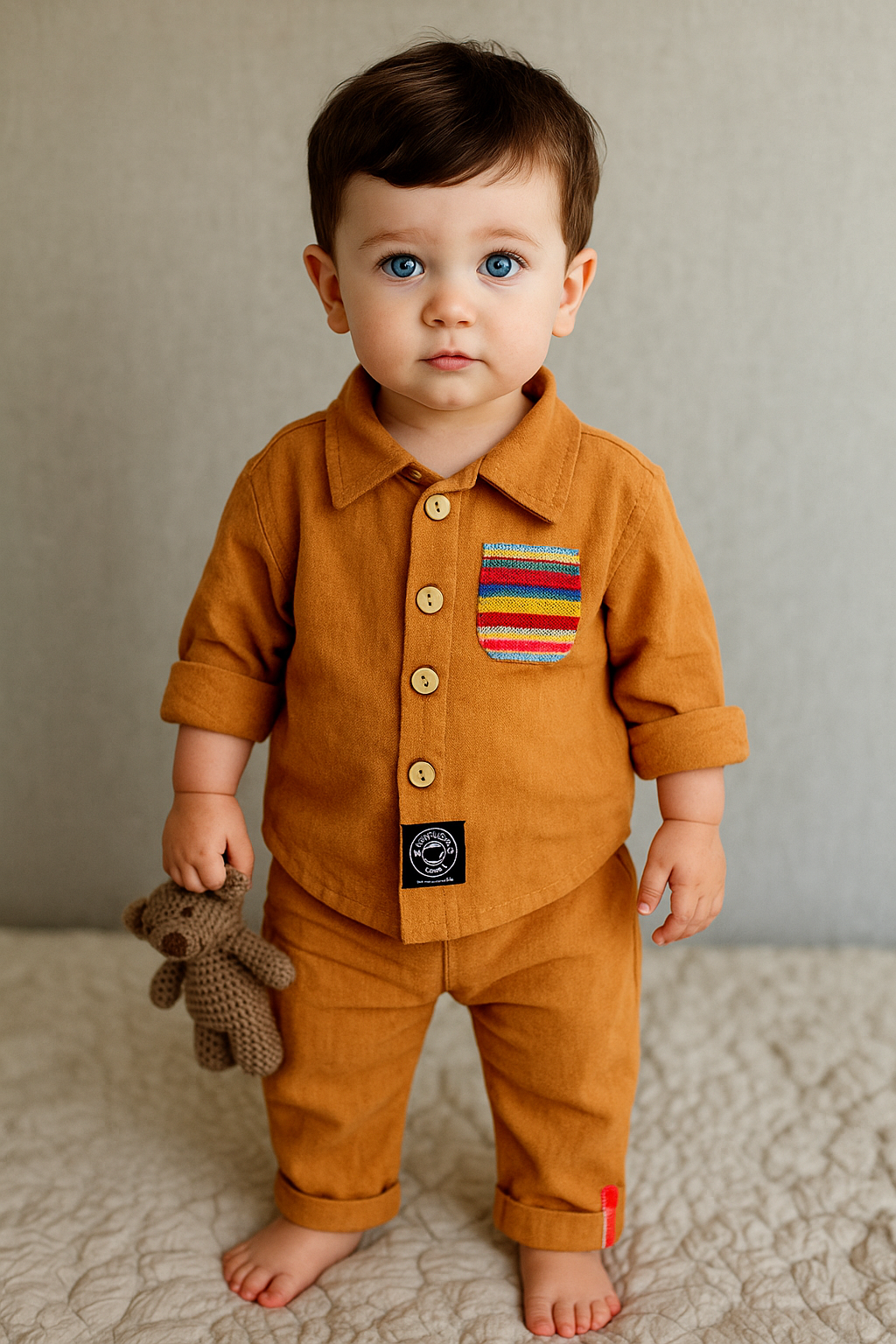 Mexican Cambaya Button up and Pants Set