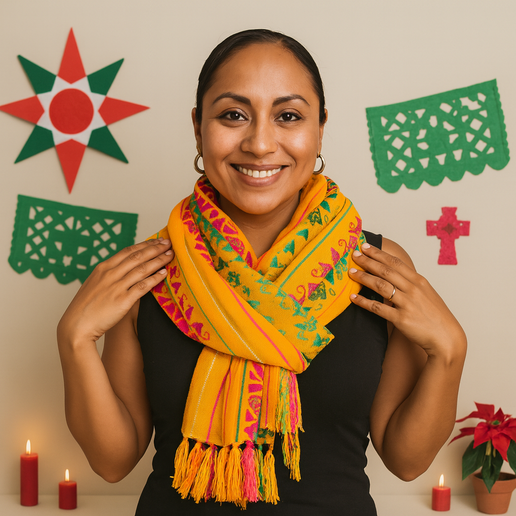 Mexican Cambaya Scarves/ Bufandas Mexicanas