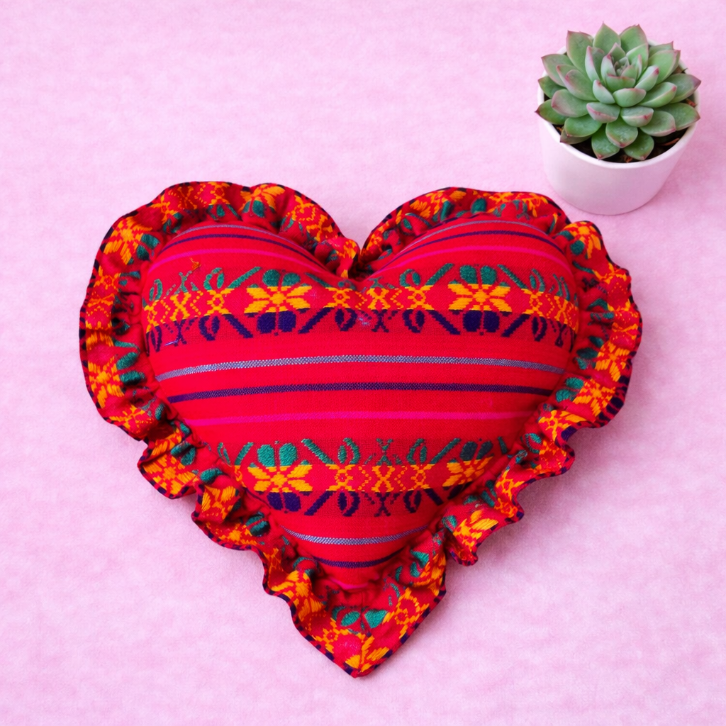 Red Cambaya Heart Pillow Valentines Day