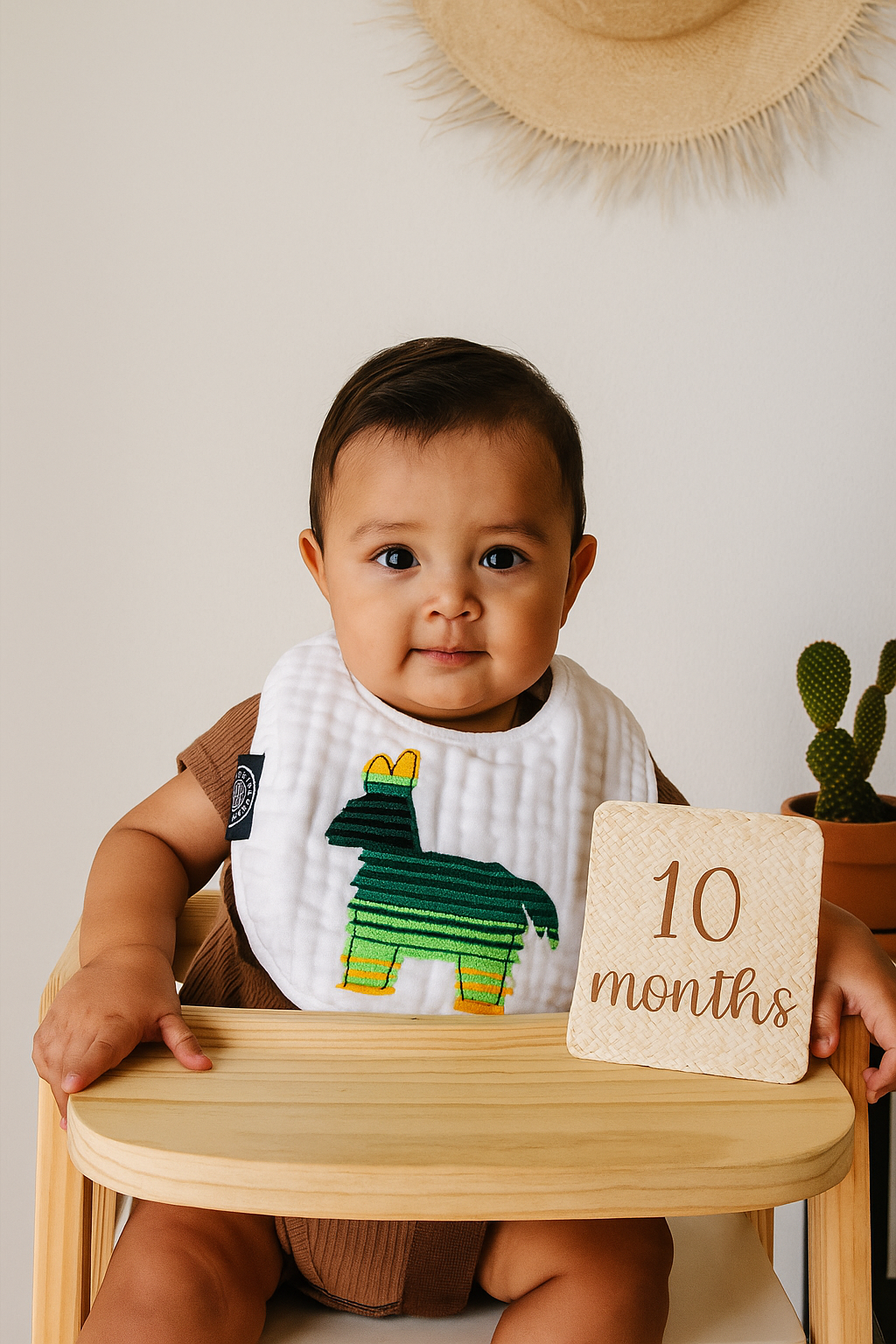 Green & Blue Piñata Bib Baby to Toddler