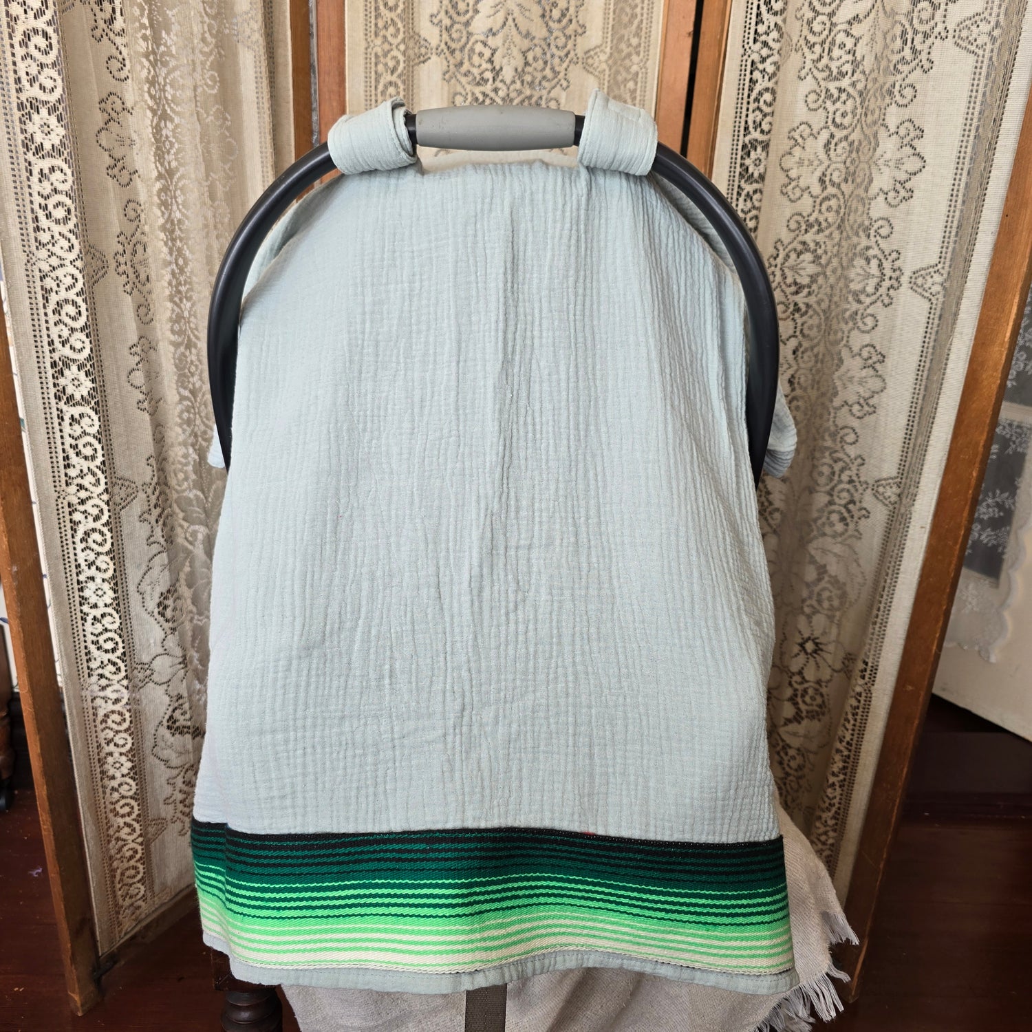 Mexican Sarape Car Seat Cover (Light Green)