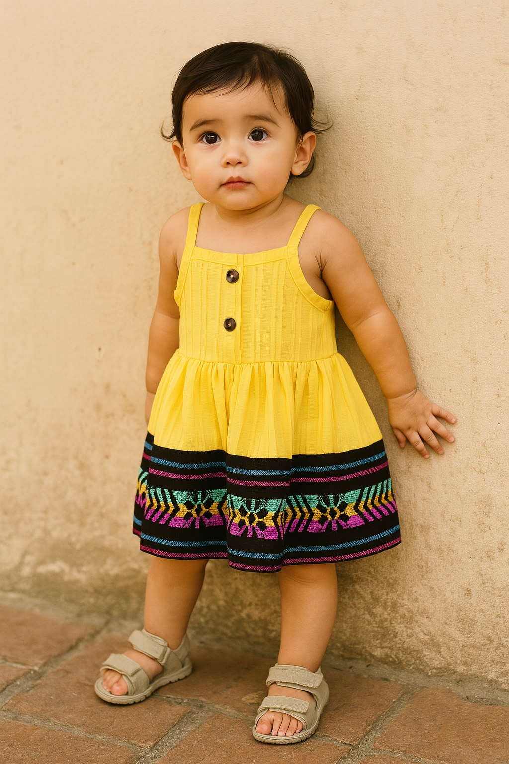 Cambaya Baby Dress with Matching Headband
