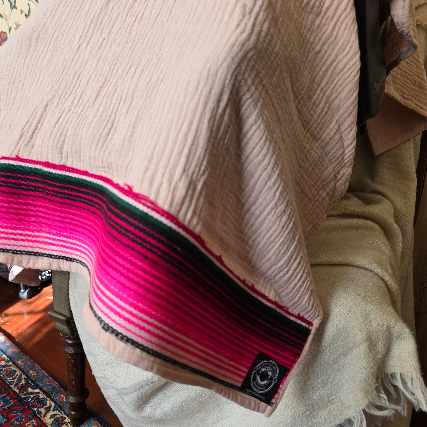Mexican Sarape Car Seat Cover Pink