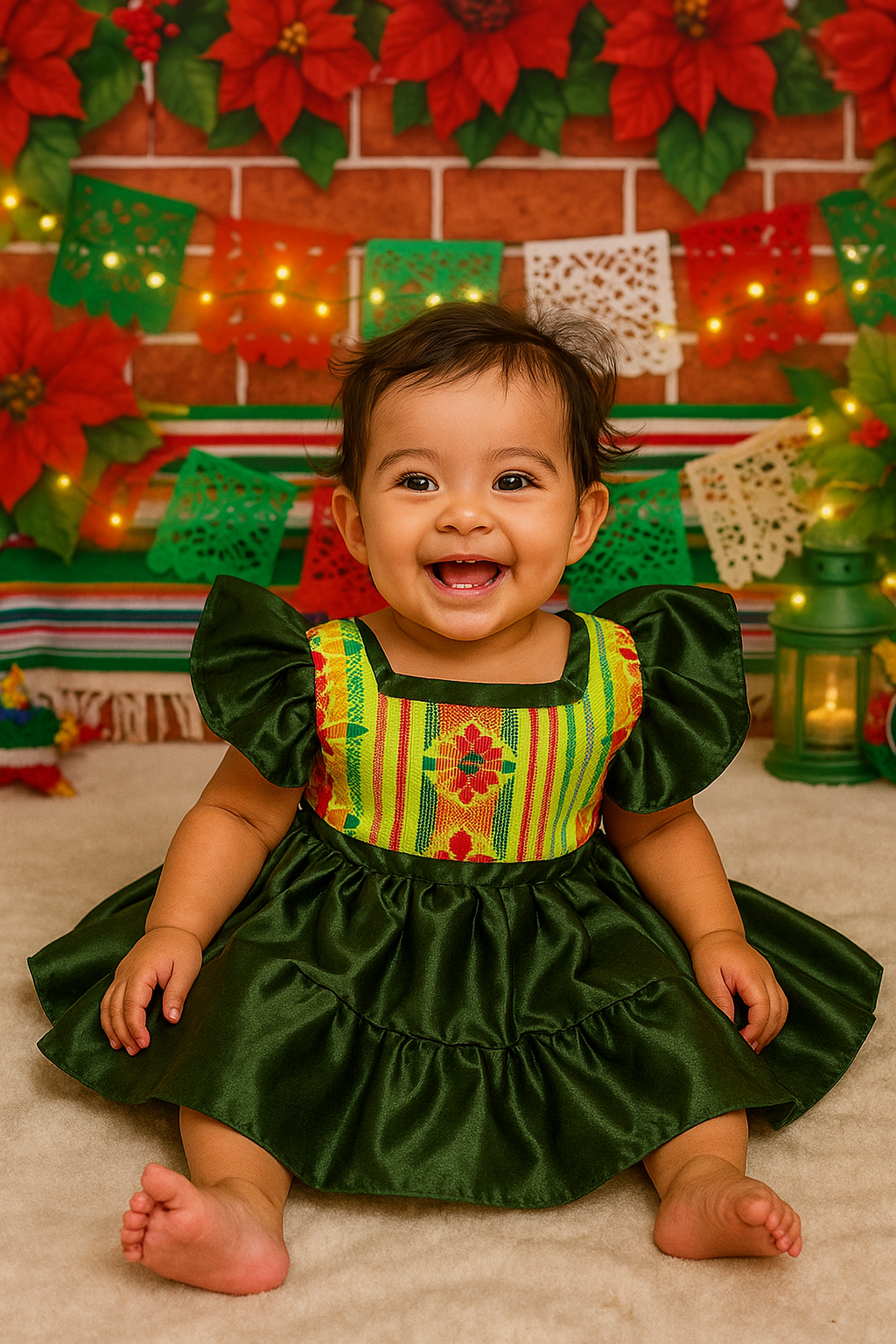 2T Toddler Holiday Satin & Cambaya Dresses